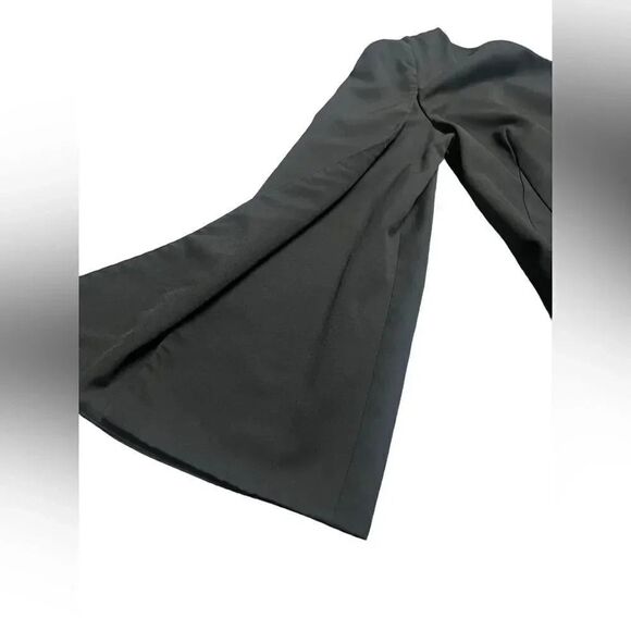 KAUFMAN FRANCO Onyx black One Sleeve mini Dress with front pockets $1195 sz 6 - Picture 6 of 9